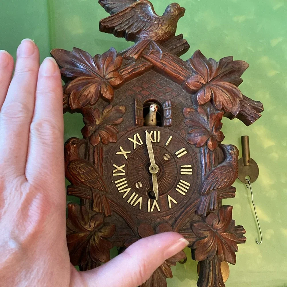 Rustic Brown Cuckoo Clock by Lux Co
